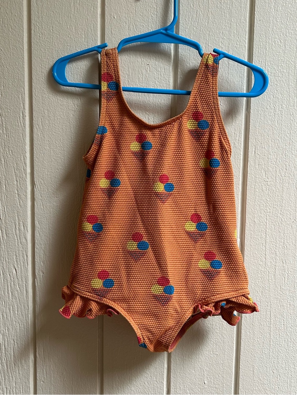 Tiny Cottons Orange Polka Dot One-Piece Swim Suit for Girls